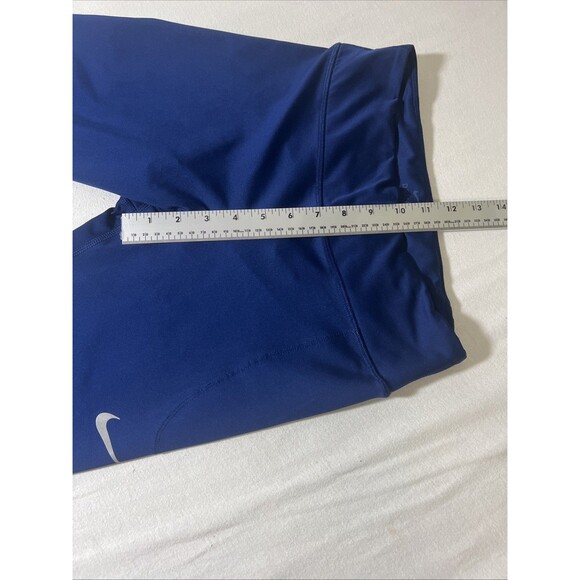 Nike Womens Leggings Medium Blue Dri-Fit Activewear Gym Run Lift Drawstrings - Picture 8 of 10